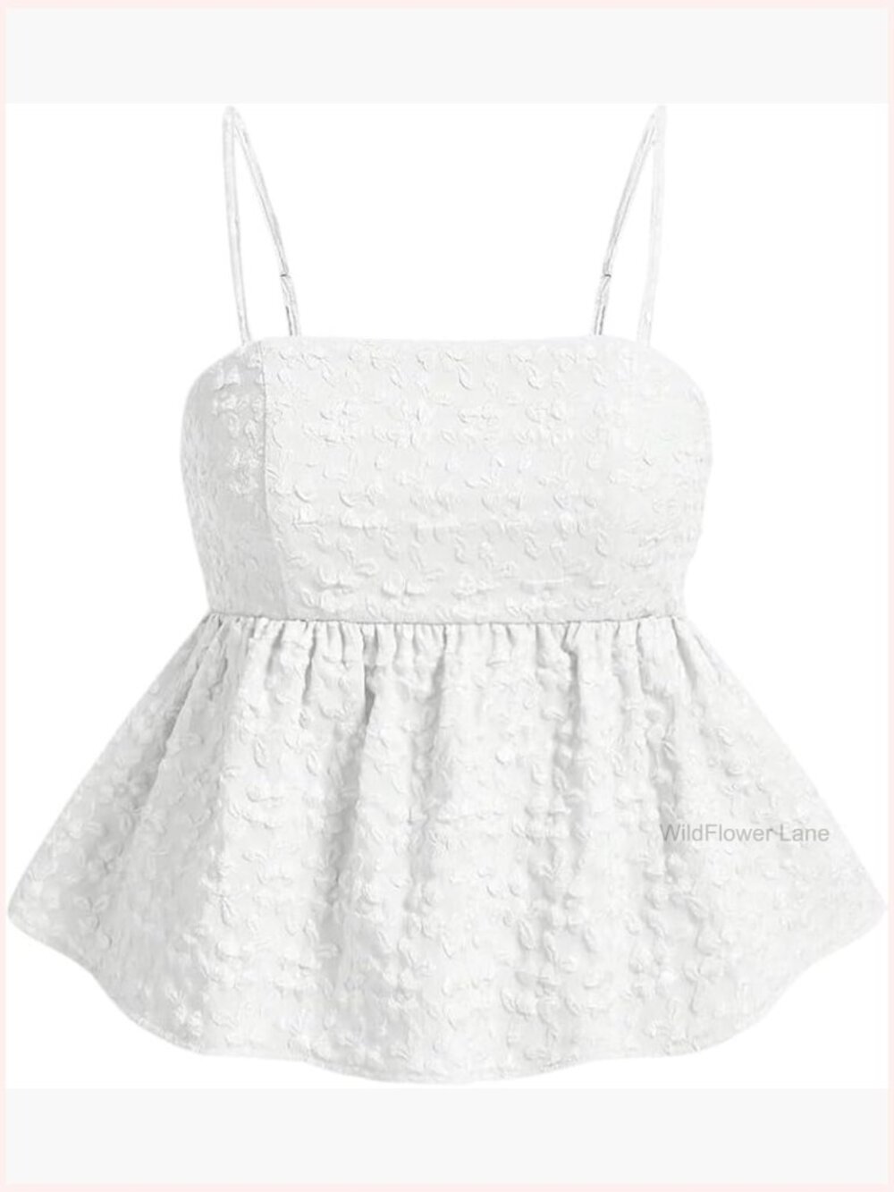 Babydoll Top Y2K Peplum Cami Ruffle Tank